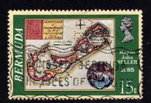 Bermuda #381 used, map