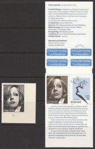 US Sweden Joint Issue of 2005  US 3943 Sweden 2517  Greta Garbo MNH