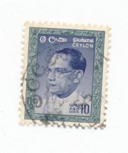 Ceylon 1964  Scott 372 used - 10c, S.W.R.D. Bandaranaike