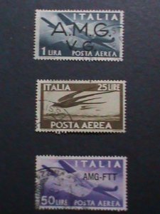 ​ITALIY-VERY OLD-OFFICIAL AMG AIRMAIL USED STAMPS VF WE SHIP TO WORLD WIDE