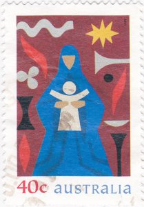 Australia- 1999 Christmas-Madonna & Child 40c used