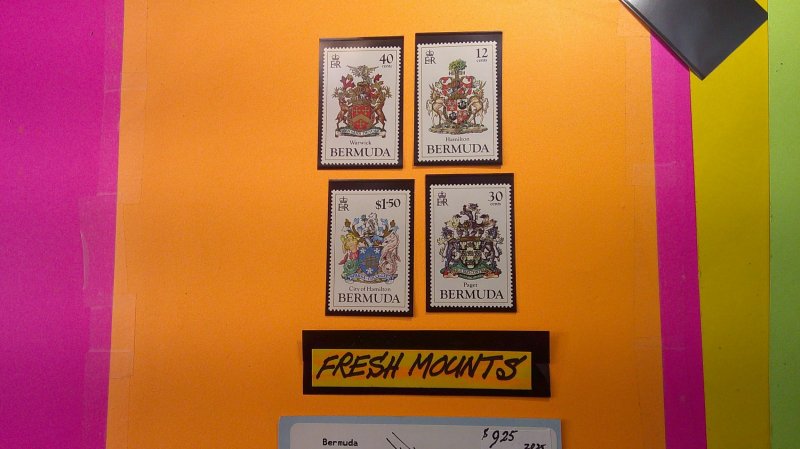 Bermuda 1985 Coats/Arms Scott# 474-477 Mint VF-XF Hinged CPL set of 4