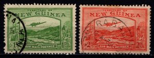 New Guinea 1939 Air Mail Postage, 1d & 2d [Used]