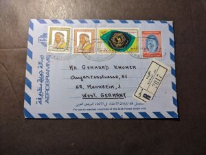 1972 Registered Kuwait Airmail Cover to Mannheim Germany and Post Certificate