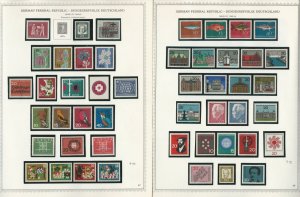 Germany Stamp Collection on 10 Minkus Specialty Pages 1962-68, JFZ