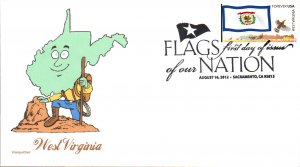 #4329 FOON: West Virginia State Flag CompuChet FDC