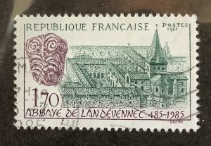 France 1985 Scott 1973 used - 1.70fr, Tourism, Landévennec Abbey