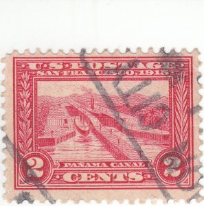 Scott #398 - 2c Carmine - Panama Canal -Used