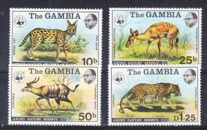 Gambia Scott 341-344 Mint NH (WWF) Catalog Value $94.00