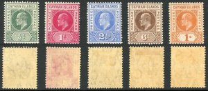 Cayman Is SG8/12 Set of 5 wmk Mult Crown CA M/M Cat 95 pounds