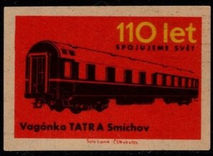 1950's Czechoslovakia Poster Stamp Tatra Smichov Streetcar Unused No Gum