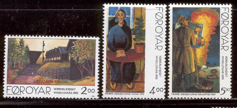 FAROE ISLANDS 284-286 MNH NORDIC ART SET 1995