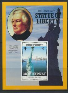 Montserrat    SG  MS709 - 3 sheets  SC# 636-638 Statue of Liberty  1986