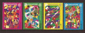 2001 Singapore -Sc 970-3 - MNH VF - Commonwealth Day - 25 anniversary