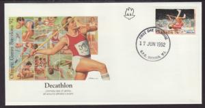 Grenada Olympics Decathlon 1992 Fleetwood U/A FDC BIN