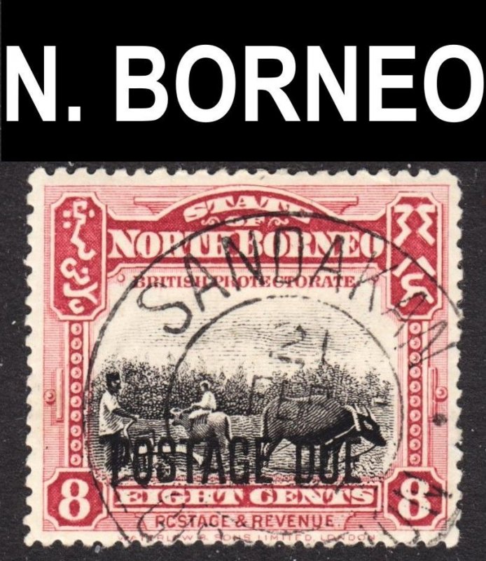 North Borneo Scott J37 VF postally used. Lot #A. Beautiful SON cds.  FREE...