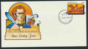 Australia PrePaid Envelope 1983  150th Anniversary on Birth of Adam L Gordon