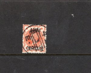 GREAT BRITAIN #O54  1896  1/2p  OFFICIAL       F-VF USED