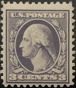 Scott #530 1918 3¢ Washington type IV no WM offset perf. 11 unused disturbed gum