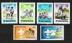 Rwanda- SC 849-52 SC 1122-23 Mint NH stamps