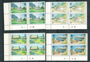 Tristan da Cunha #234 - 237 set of MNH blocks of 4