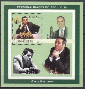 Guinea Bissau, Mi cat. 1611, BL419a. G. Kasparov of Chess s/sheet.
