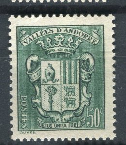 ANDORA; 1936-38 early Arms issue MINT MNH unmounted 50c. value