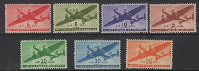 UNITED STATES  C25-C31  MINT HINGED,  TWIN-MOTORED TRANSPORT PLANE