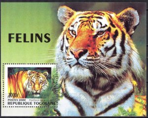 Togo 2000 Wild Cats Tigers S/S MNH