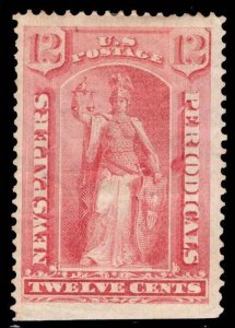 US STAMPS #PR16 12c NEWSPAPER UNUSED $325 LOT #84200-1*