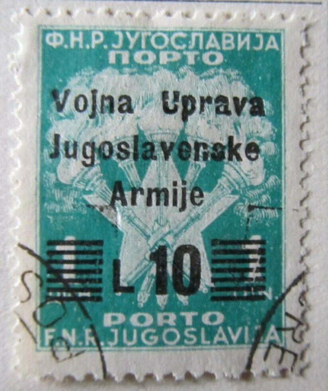 Italy Yugoslavia Postage Due Italia Jugoslava Slovenia 1947 10L su 1d A16P9F682