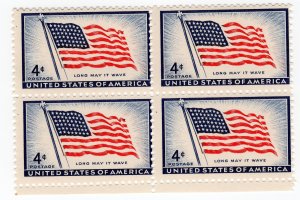 Scott #1094 Flag 48 Stars (Long May It Wave) Block of 4 Stamps - MNH