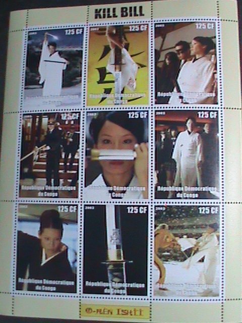 ​CONGO STAMP:2003- KILL BILL- JAPANESE MOVIE MNH SHEET