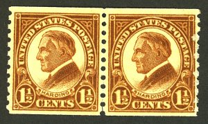U.S. #598 MINT PAIR OG NH
