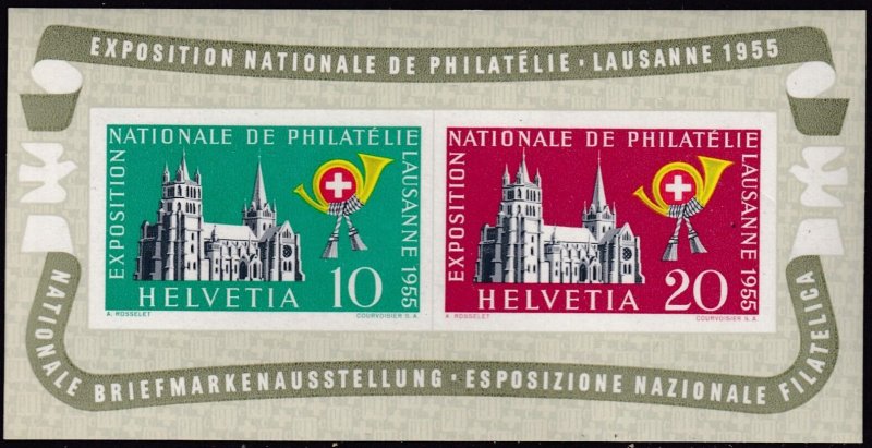 Sc# 352a Switzerland 1955 MNH National Philatelic Expo souvenir sheet CV $80.00