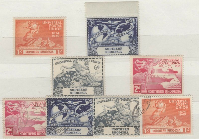 Northern Rhodesia KGVI 1949 UPU Sets x 2 MNH/MLH/VFU J9636