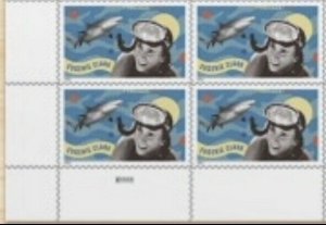 US Eugenie Clark BL Plate Block of 4 Stamps MNH 2022 Ships 4 May 2022.