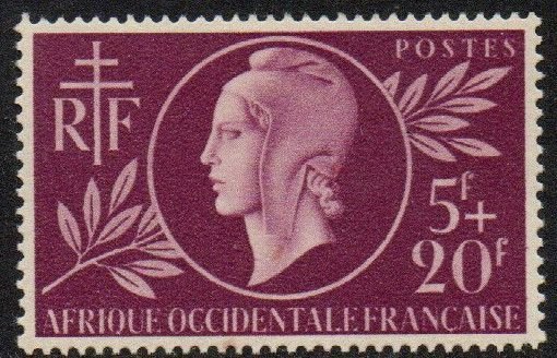 French West Africa Sc #B1 Mint Hinged; Mi #1