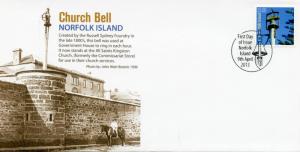 Norfolk Island 2013 FDC Church Bell 1v Set Cover Russell Sydney Foundry Stamps 