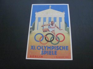 GERMANY 1936 USED CARD OLYMPICS VF (116)