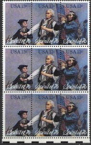 US #1629-31 mnh block of 9. Spirit of 76.