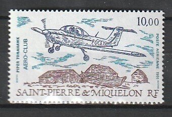 1991 St. Pierre and Miquelon - Sc C67 - MNH VF - 1 single - Piper Tomahawk