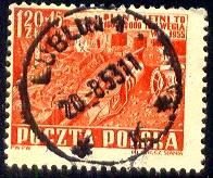Coal Mining, Poland stamp SC#B69A Used