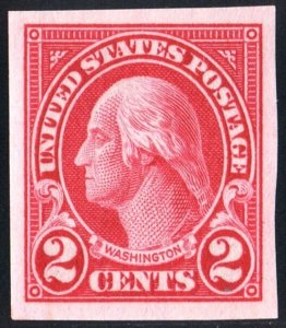 SC#577 2¢ Washington Imperforate Single (1923) MNH