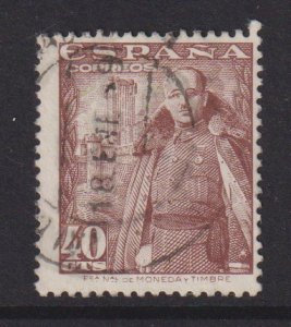 Spain    #763  used 1948  Franco   40c