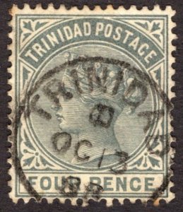 1883, Trinidad 1/2p, Used, Sc 68