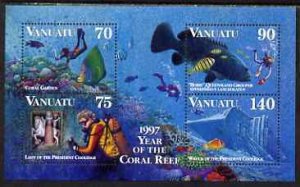 VANUATU - 1997 - Diving - Perf Miniature Sheet - Mint Never Hinged