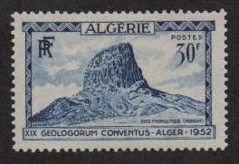 ALGERIA Sc# 248 MH FVF Phonolite Dike Geology Mountain