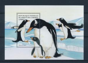 [40225] Comores Comoros 1999 Birds Vögel Oiseaux Ucelli  Penguins MNH Sheet