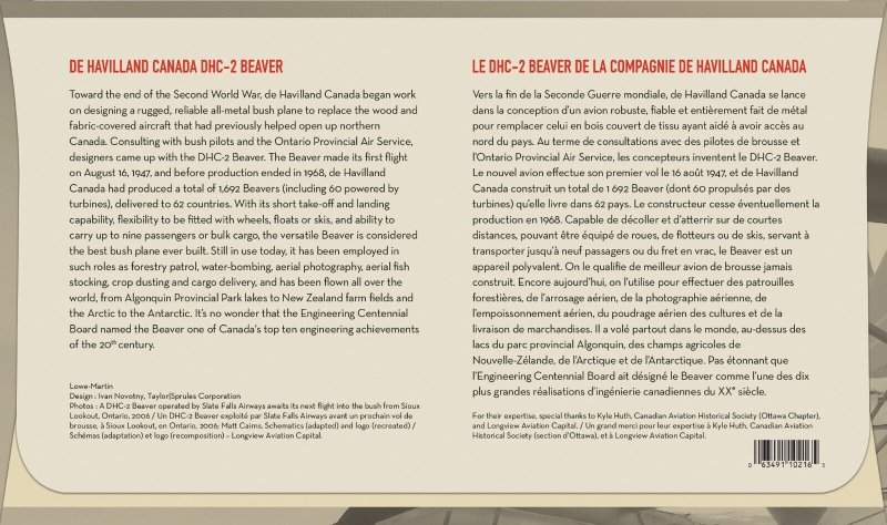 BUSH PLANE = DHC-2 BEAVER - CANADIANS IN FLIGHT-2 = Official FDC Canada 2022